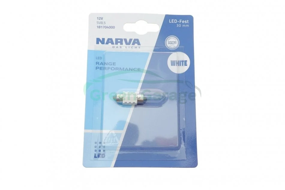 Лампа світлодіодна LED FESTOON С5W Range Performance 0,8W SV8.5 (30мм) (вир-во Narva) NARVA 181704000 (фото 1)
