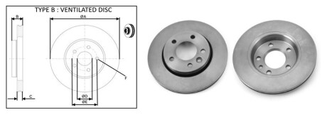 Диск гальмiвний, лiв/прав, зад APlus 61294AP