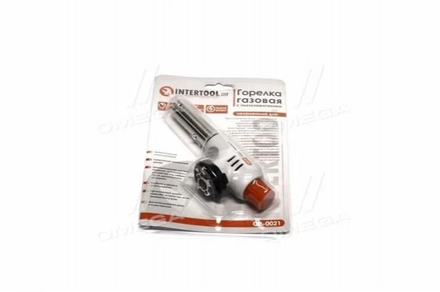 Горелка газовая, пьезозажигание на регуляторе. INTERTOOL GB0021 (фото 1)