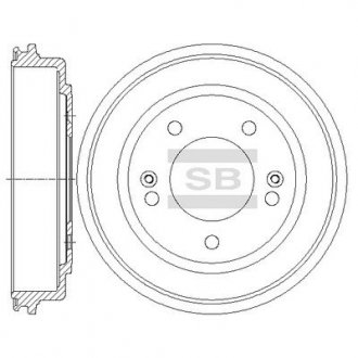 Тормозной барабан Hi-Q (SANGSIN) SD1097