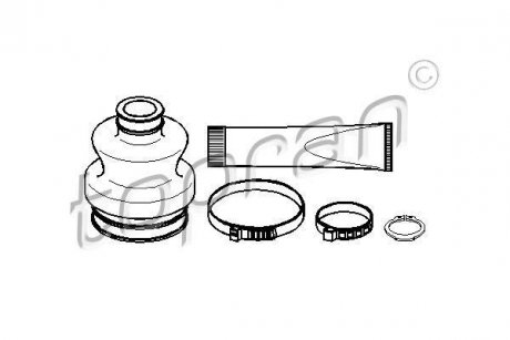 Пильовик привідного валу (набір) TOPRAN / HANS PRIES 401236