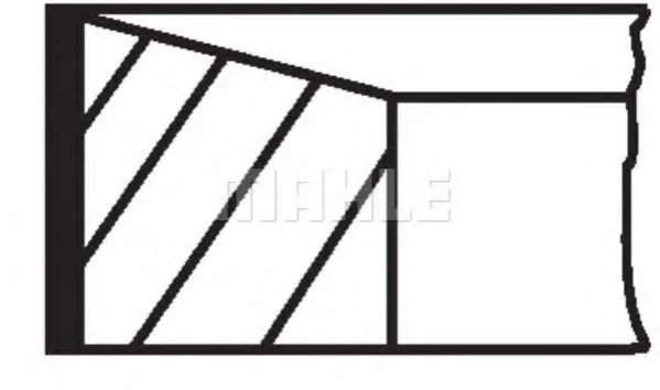 Комплект поршневих кілець MAHLE / KNECHT 021RS001150N2 (фото 1)
