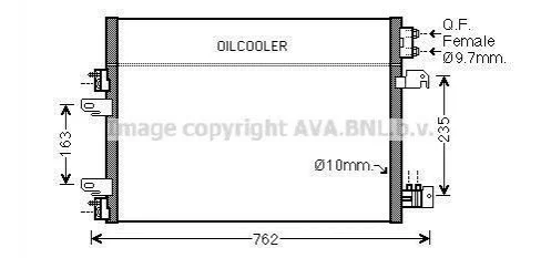 Конденсатор кондиционера JEEP COMPASS/ DODGE CALIBER (06-) (пр-во AVA) AVA COOLING JE5060D (фото 1)