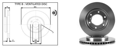 Диск гальмiвний, лiв/прав, пер APlus 61412AP