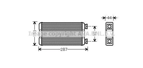 Радиатор отопителя OPEL MOVANO/ RENAULT MASTER 03>10 (пр-во AVA) AVA COOLING RTA6457 (фото 1)
