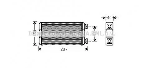 Радиатор отопителя OPEL MOVANO/ RENAULT MASTER 03>10 (пр-во AVA) AVA COOLING RTA6457