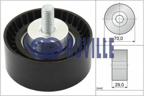 Ролик генератора гладкий, 2.3 JTD 02-06 RUVILLE 55884