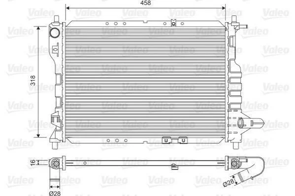 Радіатор охолоджування VALEO 701598 (фото 1)