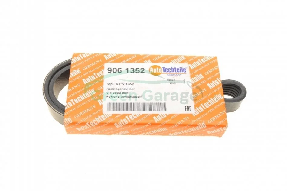 Ремень генератора Peugeot Bipper/Expert/Partner 1.4/1.6HDI 07-/Ford Focus/Mondeo 2.0 18- (6PK1352) AUTOTECHTEILE 9061352 (фото 1)
