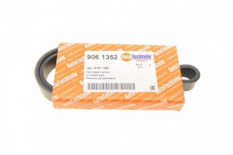 Ремень генератора Peugeot Bipper/Expert/Partner 1.4/1.6HDI 07-/Ford Focus/Mondeo 2.0 18- (6PK1352) AUTOTECHTEILE 9061352
