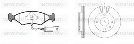 Комплект тормозов WOKING 8019302