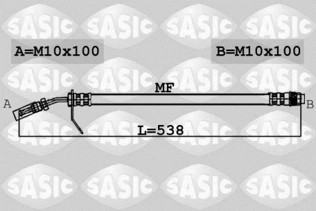 Шланг гальмівний SASIC 6604009