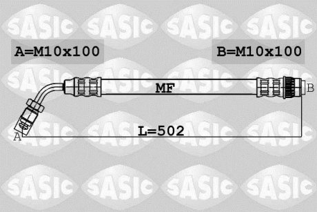 Шланг гальмівний SASIC 6604017