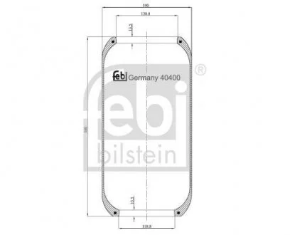 Сильфон пневматичної підвіски FEBI BILSTEIN 40400