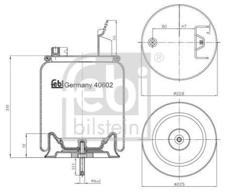 Подушка пневмопідвіски FEBI BILSTEIN 40602 (фото 1)