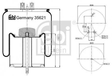 Сильфон пневматичної підвіски FEBI BILSTEIN 35621