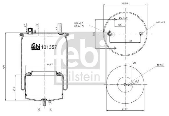 Сильфон пневматичної підвіски FEBI BILSTEIN 101357 (фото 1)
