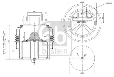 Подушка пневмопідвіски FEBI BILSTEIN 104537