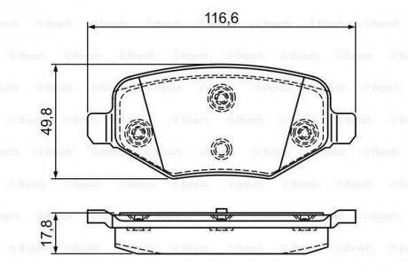 FORD колодки гальм. задн. Explorer (USA) 3.5 10- BOSCH 0986495385