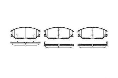 SSANGYONG гальмівні колодки передн.Rexton,Rodius,Hyundai Terracan 01- REMSA 1085.02