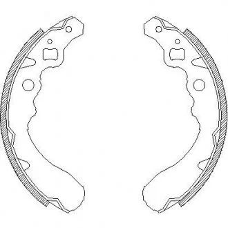 DAIHATSU Колодки гальмівні барабанні CUORE L80 850 85-87 165x26 REMSA 4390.00