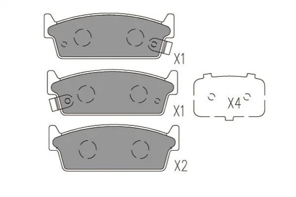 PARTS NISSAN Гальмівні колодки задн. Almera 00- Maxima QX 00- KAVO KBP6601 (фото 1)