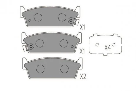 PARTS NISSAN Гальмівні колодки задн. Almera 00- Maxima QX 00- KAVO KBP6601