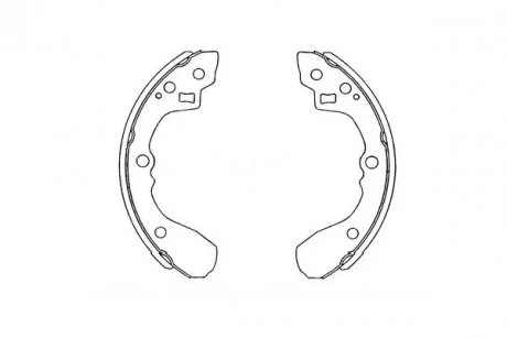 PARTS MAZDA Щеки тормозные 626 1.6 83-12 /87 200X26 KAVO KBS4407