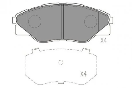 PARTS TOYOTA Гальмівні колодки передн.Hilux III 05- KAVO KBP9135