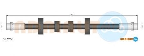 VW шланг гальмівний передн. лів.T4 (15&quot;) ADRIAUTO 55.1256