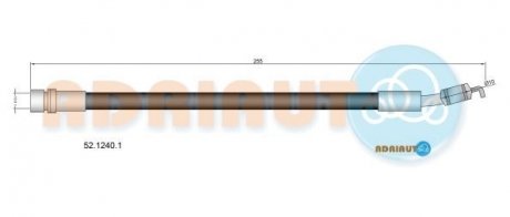 TOYOTA шланг гальм.задн.Corolla 04- ADRIAUTO 52.1240.1