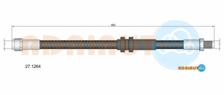 DB шланг гальм. передн. DB C204 ADRIAUTO 27.1264