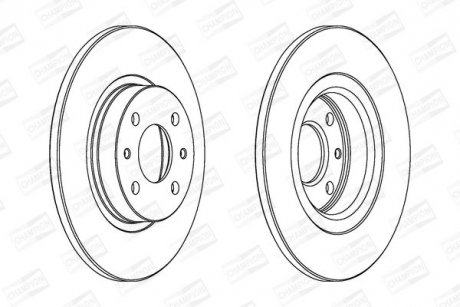 FIAT диск гальмівний передній Alfa Romeo 145/146,Bravo,Tempra,Panda 03-,Marea,Punto,Lancia CHAMPION 561469CH