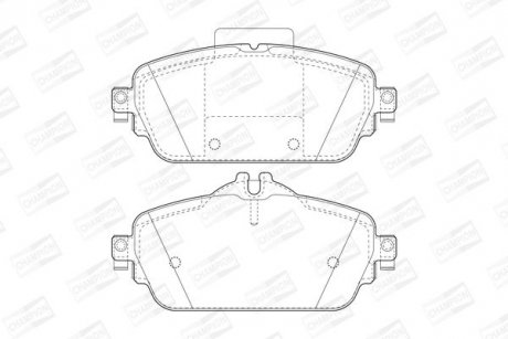 DB комплект гальмівних колодок C-CLASS C 180 BlueTEC / d 14-18, E-CLASS (W213) E 200 16- CHAMPION 573671CH