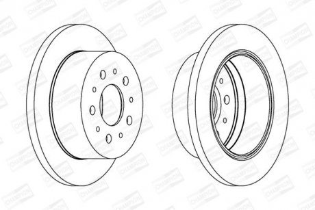 CITROEN диск гальмівний задн. Jumper Maxi,Fiat Ducato,Peugeot Boxer 06- (маточина d=79) CHAMPION 562757CH