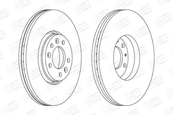 КОМПЛ.2 ШТ/ Гальмівний диск пер. Citroen Jumpy,C5 III 08-/Fiat Scudo, Peugeot 407,508,Expert 07- (30 CHAMPION 562622CH (фото 1)