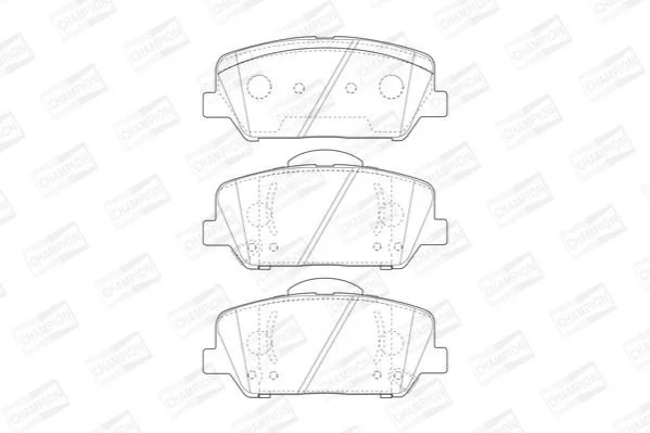KIA гальмівні колодки передн.Ceed,Cerato 13-, Carens 1,7CRDi 13-,Hyundai i30,Grandeur CHAMPION 573447CH (фото 1)