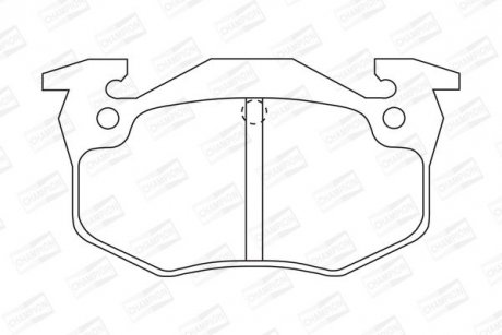 CITROEN гальмівні колодки задн. ZX 91-,Xsara,Peugeot 206-309,Renault 19,Clio,Megane I CHAMPION 571334CH