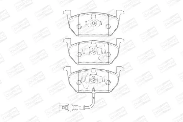 VW гальмівні колодки передн.Audi A3 13-,Seat Leon,Skoda Octavia III,Golf VII 12- CHAMPION 573606CH (фото 1)