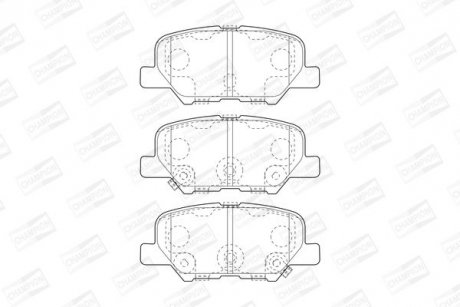 MITSUBISHI колодки гальм.задні Outlander 12-, ASX, CITROEN C4 Aircross, MAZDA 6 CHAMPION 573442CH