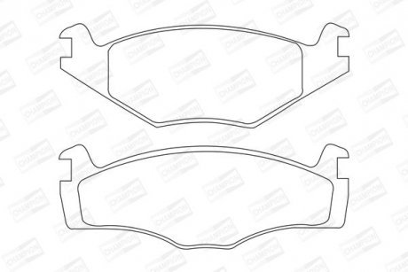 VW гальмівні колодки передн.Golf I,II,III,Jetta -92, Passat -88 (19.7mm) CHAMPION 571317CH