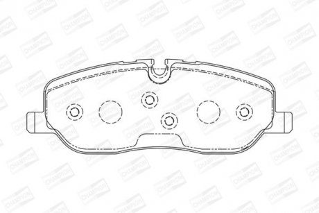 LANDROVER гальмівні колодки передн. Range Rover Sport 05-, Discovery 04- CHAMPION 572521CH