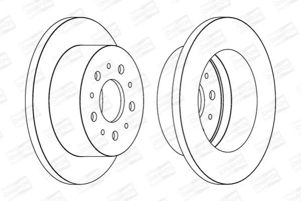 КОМПЛ.2 ШТ/ Гальмівний диск зад. Citroen Jumper/Fiat Ducato/Peugeot Boxer 06- (280*16, R15") CHAMPION 562526CH (фото 1)
