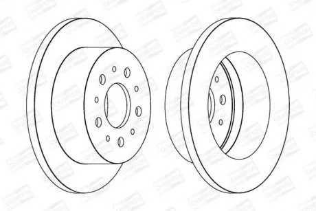 КОМПЛ.2 ШТ/ Гальмівний диск зад. Citroen Jumper/Fiat Ducato/Peugeot Boxer 06- (280*16, R15") CHAMPION 562526CH