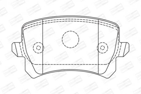 VW гальмівні колодки задн. AUDI A3 03-Golf V, Caddy,TouranSkoda Octavia CHAMPION 573668CH