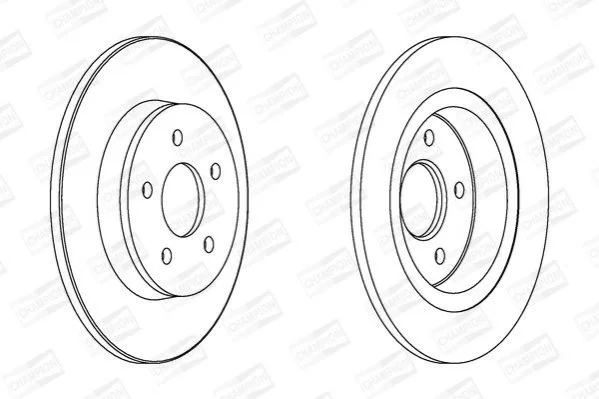 КОМПЛ.2 ШТ/ Гальмівний диск зад. FORD C-max,Focus II/Volvo C30,S40,V40/V50 03- (280*11, 16") CHAMPION 562411CH (фото 1)