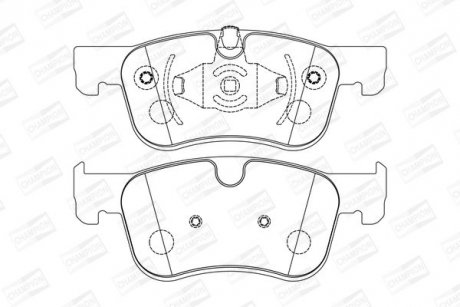 CITROEN гальмівні колодки передн.C4 Grand Picaasso, C4 Picasso 13- CHAMPION 573604CH