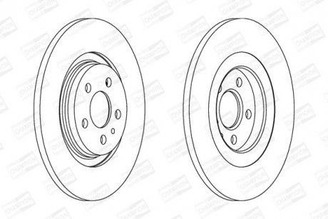 CITROEN диск гальмівний задн.C8,Fiat Ulysse,Lancia,Peugeot 807 02- CHAMPION 562246CH