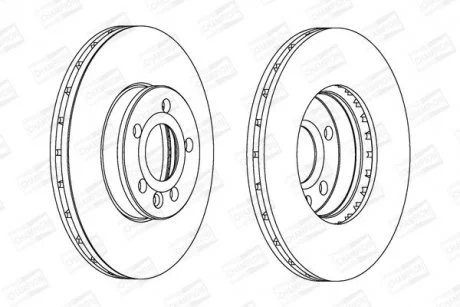 VW диск гальмівний передній Sharan,T4,Ford Galaxy,Seat Alhambra CHAMPION 562382CH