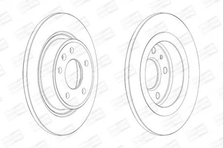 КОМПЛ.2 ШТ/ Гальмівний диск зад. Astra J/Cruze/Volt/Zafira C 09- (292*12) CHAMPION 562640CH